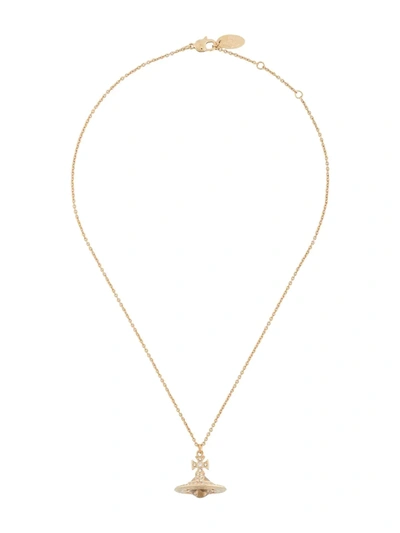 Vivienne Westwood Orb Crystal-embellished Necklace In Gold