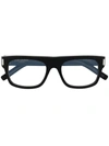 Saint Laurent Rectangular-frame Glasses In Black