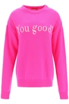 Ireneisgood Intarsia Logo Crewneck Jumper In Fuxia