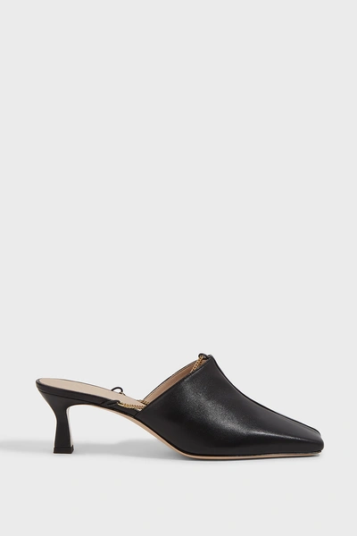 Wandler Isa Chain-detail Leather Mules In Black