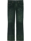 GUCCI WASHED-EFFECT CORDUROY WIDE-LEG TROUSERS,15753499