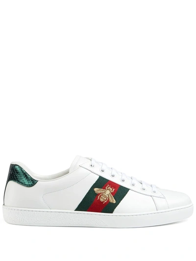 GUCCI ACE WEB-TRIM SNEAKERS,15400668