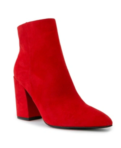 Sugar Women's Evvie Ankle Booties Women's Shoes In Red Micro