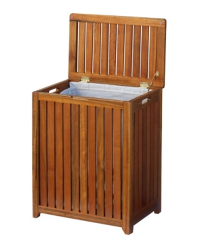 OCEANSTAR SOLID WOOD SPA HAMPER