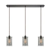 Elk Lighting Brant 3 Light Pendant In Oil Rubbed Bronze In Bronze