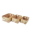 AB HOME ALCOTT JUTE NESTED BASKETS, SET OF 3