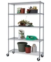 TRINITY 5-TIER OUTDOOR WIRE SHELVING RACK WITH NSF INCLUDES WHEELS