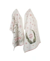 Design Imports Assorted Noel Printed Dishtowel Set In Green