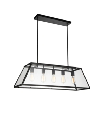 Cwi Lighting Alyson 5 Light Chandelier In Black