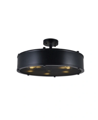 Cwi Lighting Tigris 5 Light Flush Mount In Black