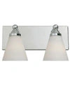 Designer's Fountain Designers Fountain Hudson 2 Light Bath Bar In Chrome