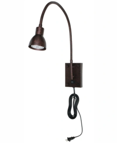 Cal Lighting Gooseneck Wall Light In Rust