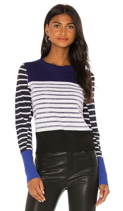 Rag & Bone Marissa Striped Merino Wool Sweater In Blue