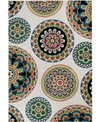 PORTLAND TEXTILES TROPICANA BURNETTE WHITE 3'3 X 5' OUTDOOR AREA RUG