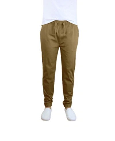 Galaxy By Harvic Men's Basic Stretch Twill Joggers In Timber