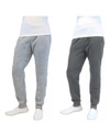 Galaxy By Harvic Men's 2-packs Slim-fit Fleece Jogger Sweatpants In Gray/charcoal