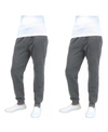 Galaxy By Harvic Men's 2-packs Slim-fit Fleece Jogger Sweatpants In Charcoal X 2