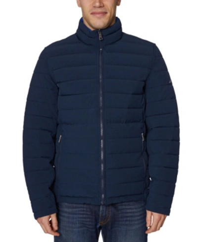 Nautica Men's Big And Tall Stretch Reversible Jacket In Navy