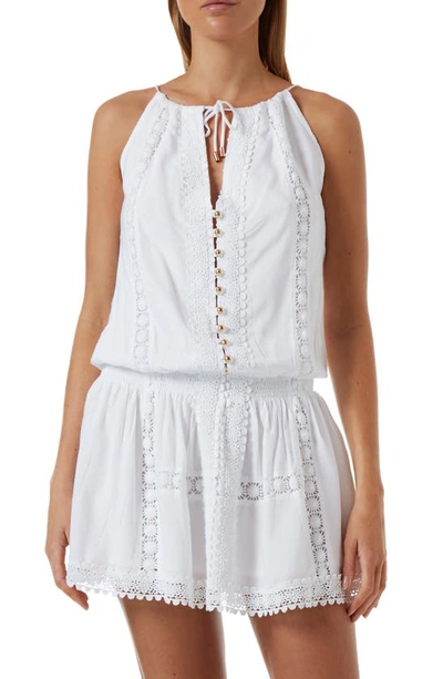 Melissa Odabash Chelsea Broderie-anglaise Mini Dress In White