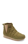 Teva Ember Mid Pull On Boots In Quilted Black In Olive Drab