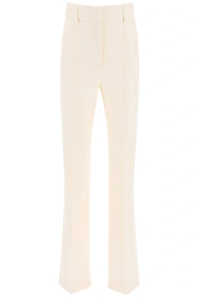 Givenchy Flare Wool Pants In White (beige)