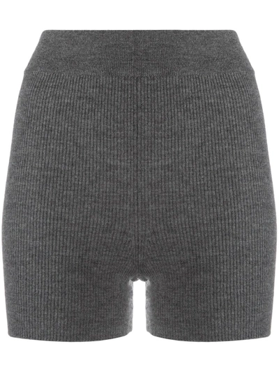 CASHMERE IN LOVE ALEXA RIBBED-KNIT BIKER SHORTS