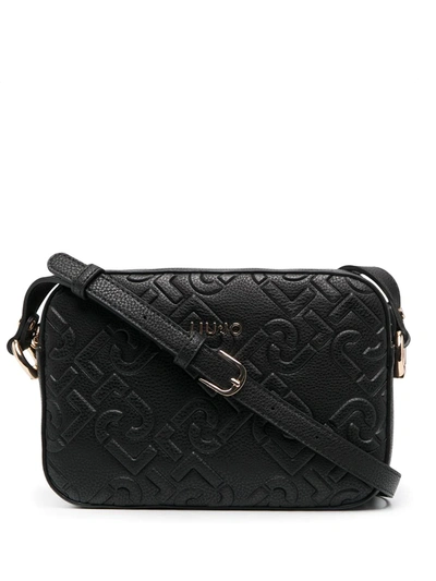 Liu •jo Logo-embossed Crossbody Bag In Black