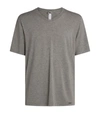 Hanro Cotton Superior Short-sleeve V-neck In Middling Melange
