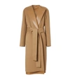BURBERRY DOUBLE-FACED CASHMERE AND LAMBSKIN WRAP COAT,15955052