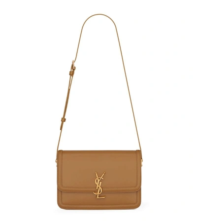 Saint Laurent Solferino Small Leather Shoulder Bag In Natural Tan