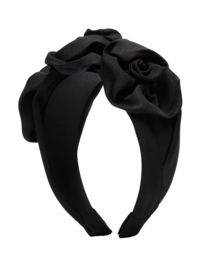 Jennifer Behr Triple Rosette 发箍 In Black