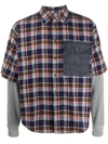 Dsquared2 Check Layered Shirt In Brown