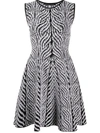 ANTONINO VALENTI LEAF-PATTERN MINI DRESS