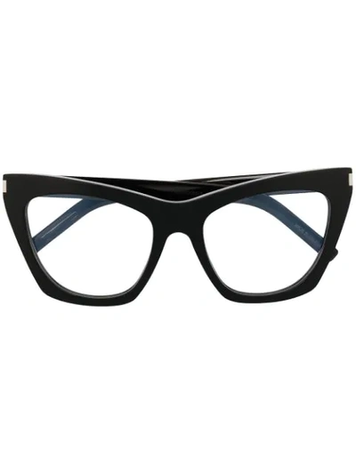 Saint Laurent Kate Cat-eye Glasses In Black