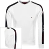 TOMMY HILFIGER TOMMY HILFIGER TAPED CREW NECK SWEATSHIRT WHITE