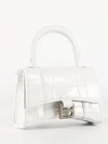 BALENCIAGA HOURGLASS MINI TOP HANDLE WHITE