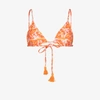 AMBRA MADDALENA ORANGE GIGI CAMOUFLAGE PRINT BIKINI TOP,GIGITOP15524183