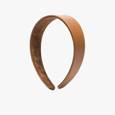 Jennifer Behr Brown Cruz Leather Headband
