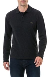 Rodd & Gunn Men's Long-sleeve Pique Polo Shirt In Charcoal