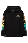 VANS KIDS' GLOW FLAME GLOW IN THE DARK HOODED SWEATSHIRT,VN0A541HZMR