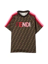 FENDI BROWN T-SHIRT,JUI015ACZS F1C5E