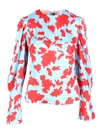 Marco Rambaldi Viscose Blouse In Light Blue Red