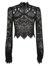 Wandering Lace Top In Black