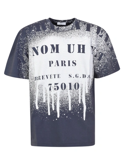Ih Nom Uh Nit Atelier Spray T-shirt In Avio Blue