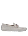 Tod's Loafers In Light Grey