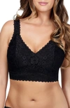 Parfait Adrianna Full-figure Floral Lace Bralette, Black