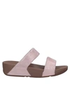 FITFLOP FITFLOP WOMAN SANDALS PINK SIZE 6 SOFT LEATHER,11952927DB 11