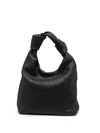 OFFICINE CREATIVE KNOTS 8 LARGE WOVEN LEATHER TOTE BAG