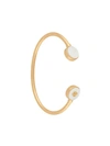 Tory Burch Kira Mother Of Pearl Logo Cuff Bracelet In Gold