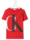 CALVIN KLEIN LOGO-PRINT CREW-NECK T-SHIRT